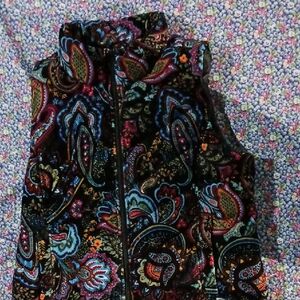 Lands' End Multicolor Paisley Vest
